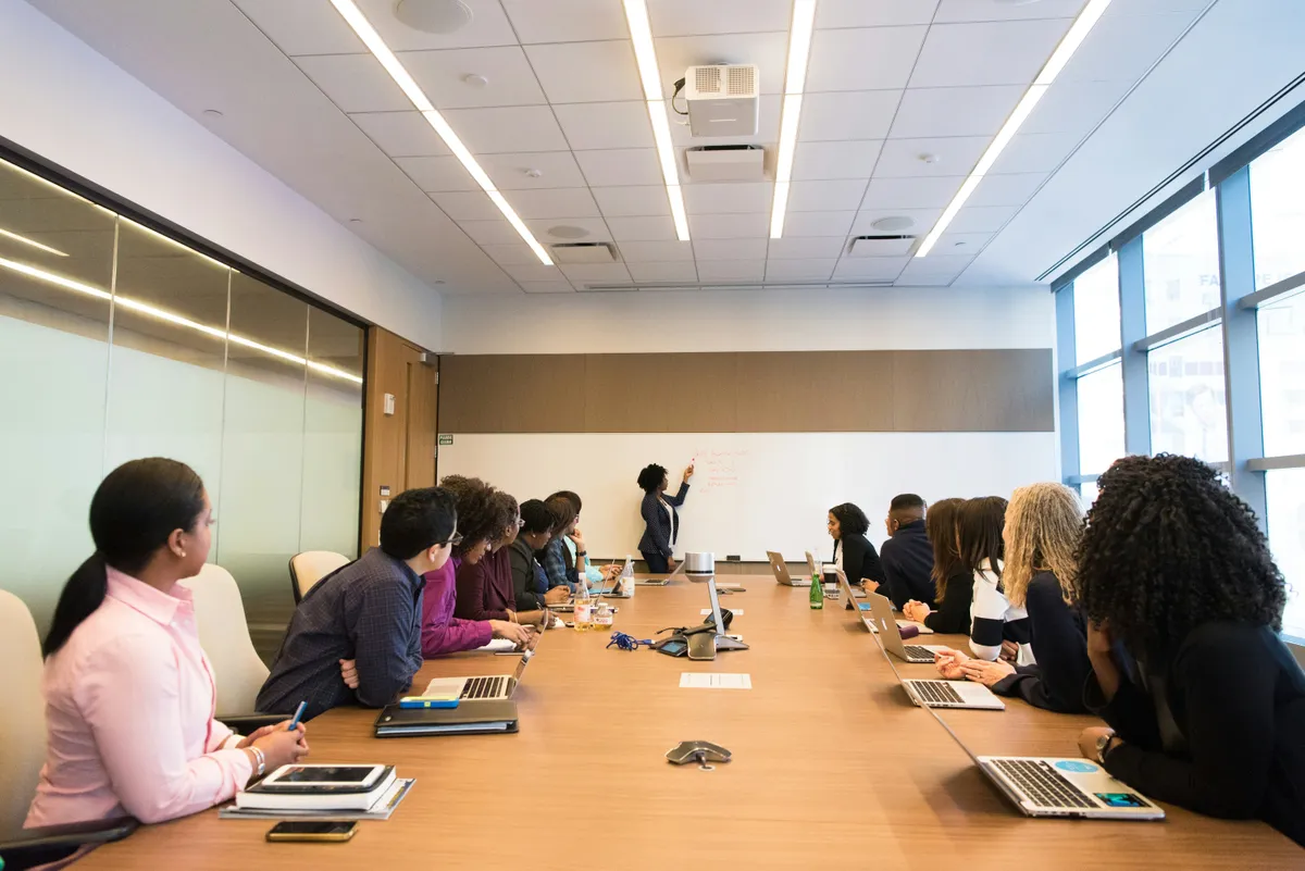 Employees undergoing a training session